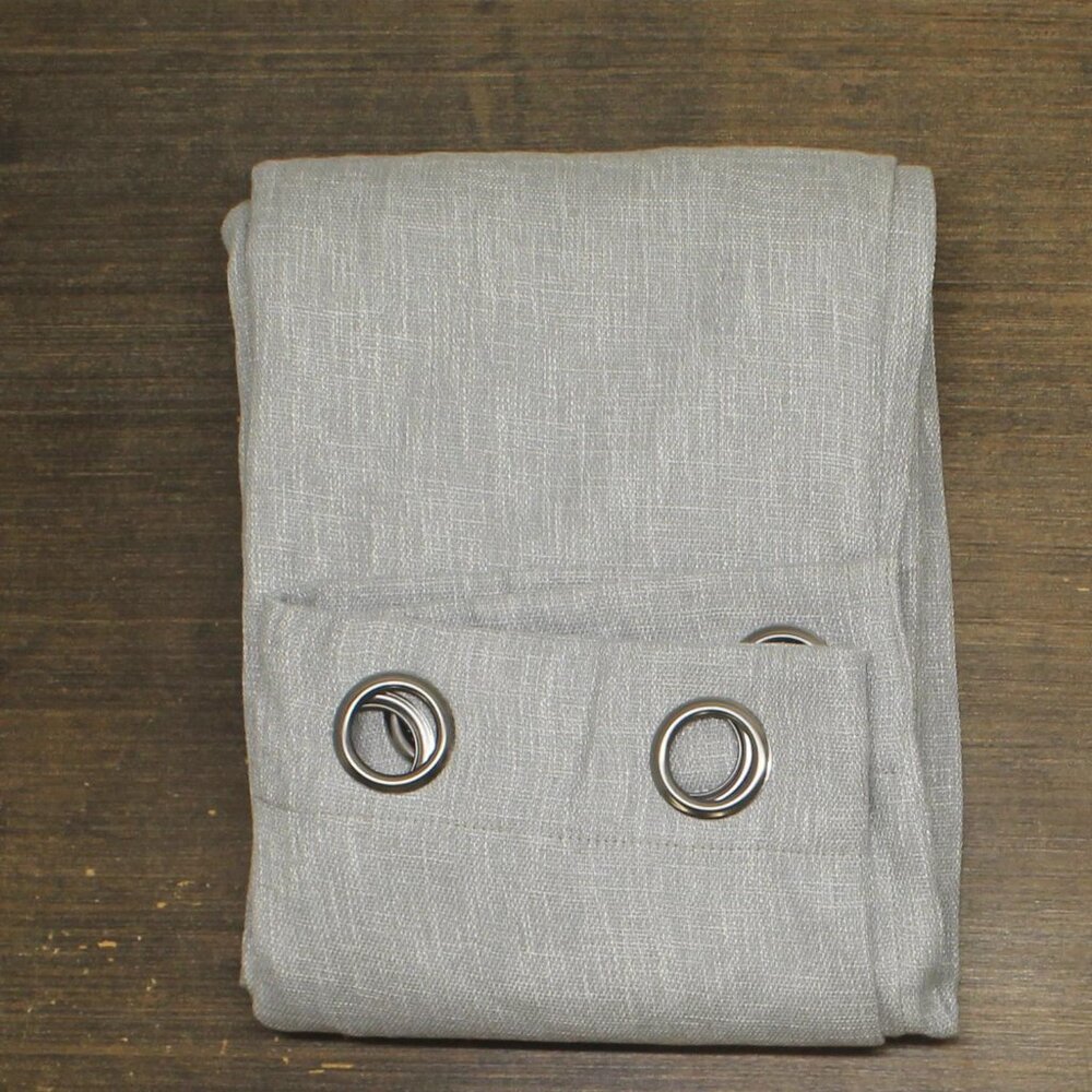 NEW ZUZIFY Blackout Grommet Patterned Curtain Panel Textured Gray 50x95